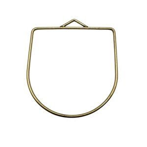 Gold Tone Triangle Top D-Ring Pendant Crafting Jewelry Making Inspo Fash